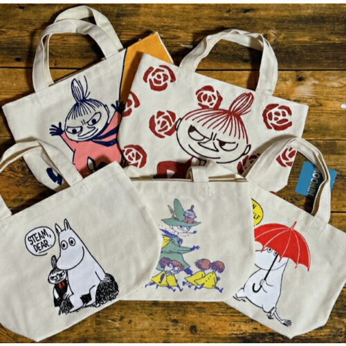 MOOMIN ムーミン グッズ マチ付きコットンバッグ すべ