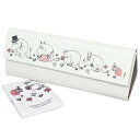 MOOMIN ムーミン クロス付き折りたたみメガネケース お花摘み ムーミンパパ ムーミンママ リトルミイ フローレン 眼鏡ケース めがねケース ハード 北欧 ...