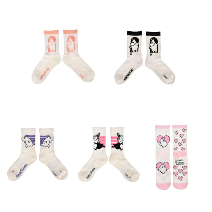 MOOMIN ムーミン レディース レトロ ソックス Nordicbuddies ノルディックバディズ 80周年 80th 靴下 リトルミイ おしゃれ かわいい 北欧 FINLAND フィンランドデザイン プレゼント ギフト 誕生日 ホワイトデー 母の日