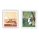 MOOMIN ムーミン グッズ ディッシュクロス スポンジワイプ 北欧 スウェーデン Optodesign オプトデザイン 花柄 おしゃれ かわいい ふきん フ...