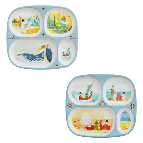 MOOMIN ムーミン グッズ ratt Start ラットスタート 4コンパートメントプレート OUR SEA 1 2 メラミン 75周年 北欧 スウェーデン...