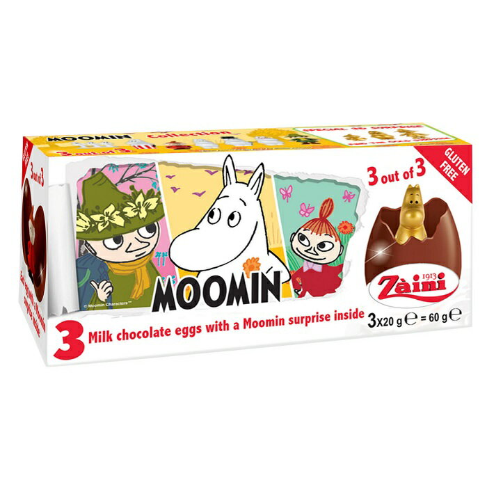 MOOMIN ムーミン チョコレートエッグ チョコエッグ Zaini ザイーニ イタリア フィギュア おまけ入り オマケ 食玩 可愛い かわいい おいしい 北欧 お菓子 プレゼント ギフト バレンタイン 義理チョコ 友チョコ ホワイトデー