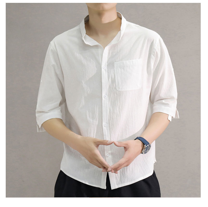 M〜5XLシャツ メンズ　オックスフォードシャツ ボタン 7分袖 シャツ オックスフォードシャツ ボタンダウン カジュアル7分袖 メンズ ファッション トップス 春 夏 秋 春服 夏服 秋服