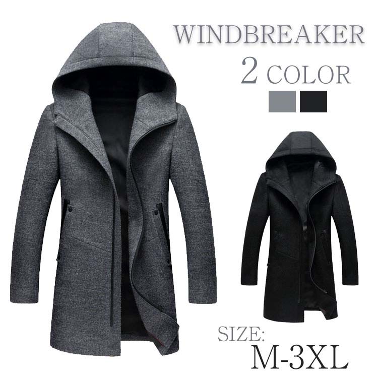 M~3XLチェスターコートメンズ秋...