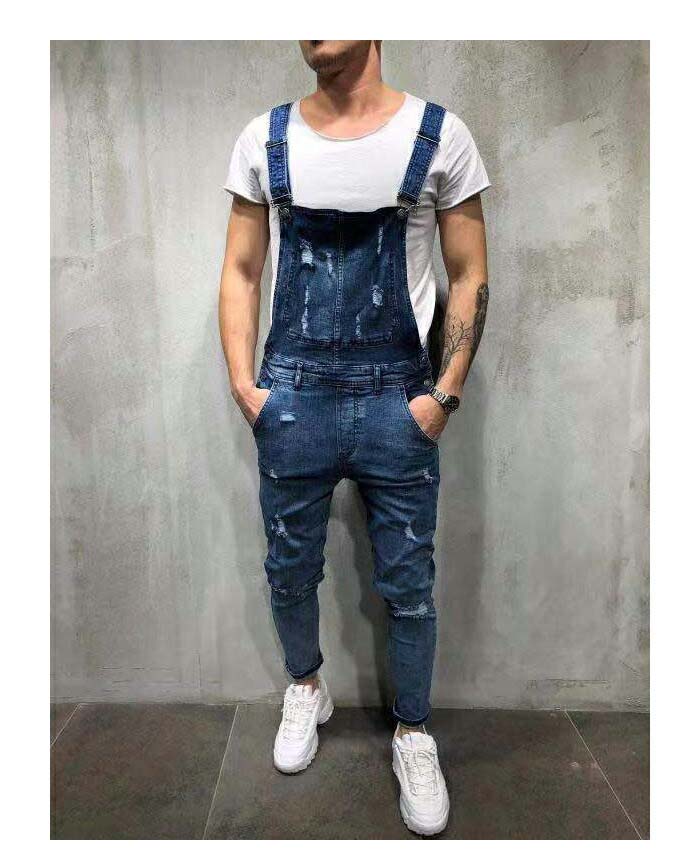 サスペンダージーンズ メンズ サロペットパンツ デニム スキニー オーバーオール ロング丈 スリムフィット 美脚 ストレッチ 人気 おしゃれ カジュアル 旅行 通勤 通学 ビジネス普段着 誕生日 プレゼント ジャンプスーツ ストリート