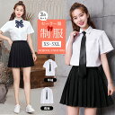 XS~5XL 3点セット 女子高生 高校生 制服 コスプレ プリーツスカート リボン 半袖/長袖 レディース JK セーラー服 コスチューム ネクタイ コスプレ...