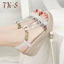【限定セール】21.5~25.5cm サンダル レディース 厚底 ウェッジソール ゴムストラップ 歩きやすい 滑りにくい 楽 カジュアル きれいめ おしゃれ 春...