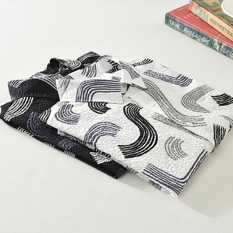 M-3XL カジュアルシャツ メンズ 半袖シャツ 開襟シャツ 夏物 春 夏 プリント 柄 ポリエステル 個性的 メンズ エンボス 立体 3D 7分袖 男性 ゆったり 快適な 柔らかい ワイシャツ オシャレ お洒落 通気性 快適 父の日 プレゼント mms TK-S