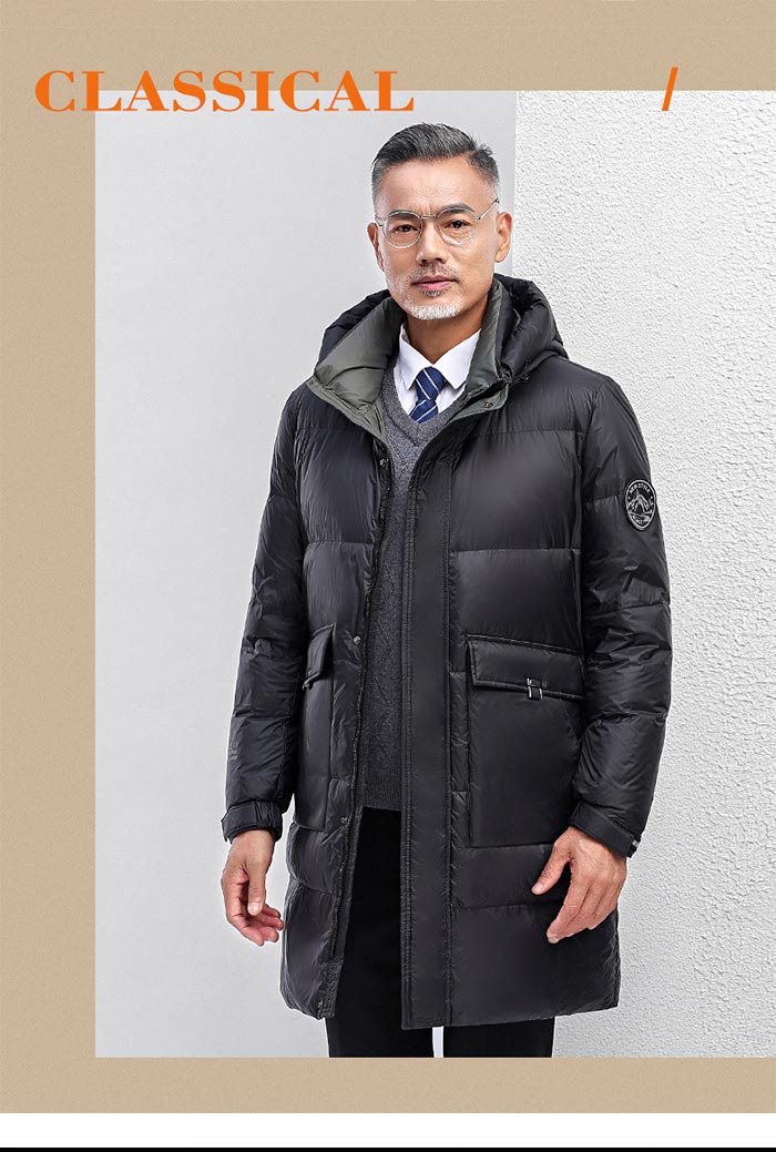 M~3XL ダウンジャケット メンズ 厚手 ダウン90% ダウンコート アウター ミドル丈 秋 冬 真冬 防寒 防風 紳士用 通勤 ビジネス パーカー 紳士 軽量 保温 撥水 軽量羽毛 フード付き 秋物 冬物 大きいサイズ プレゼント ギフト 父の日 40代 50代 60代 TK-S