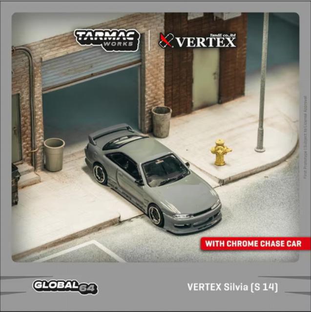 TARMACWORKS　T64G-018-GY　1/64　VERTEX Silvia （S14） Grey