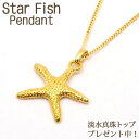 ヒトデ スターフィッシュ ペンダント ネックレス スター 星 夏 ハワイアン ギフト プレゼント ペンダントトップ 【アクセサリー シンプル おしゃれ】【 送料...