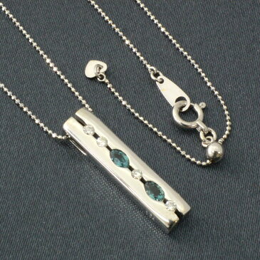 K18WG アレキサンドライト ネックレス (0.21ct,0.08ct)ペンダント アレキ 18金 18K
