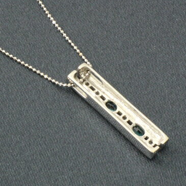 K18WG アレキサンドライト ネックレス (0.21ct,0.08ct)ペンダント アレキ 18金 18K