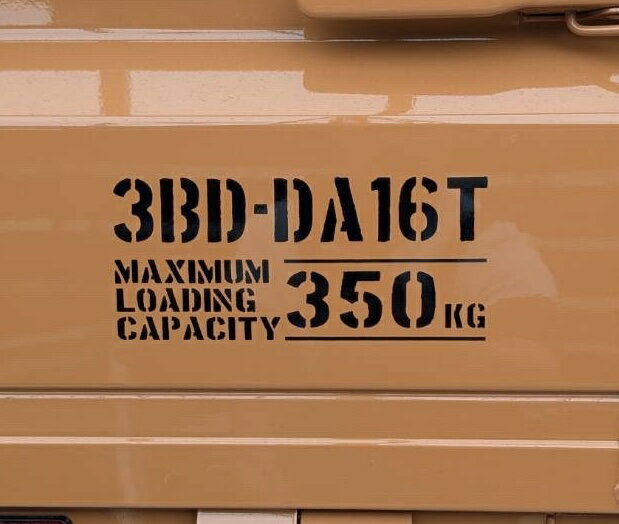 送料無料 最大積載量 3BD-DA16T スズキ スーパーキャリイ CARRY カッティングステッカー ステッカー シール ミリタリー ドレスアップ カスタム パーツ 世田谷ベース スタンス アメ車 USDM JDM仕様 軽トラ 軽バン トラック おしゃれ かっこいい