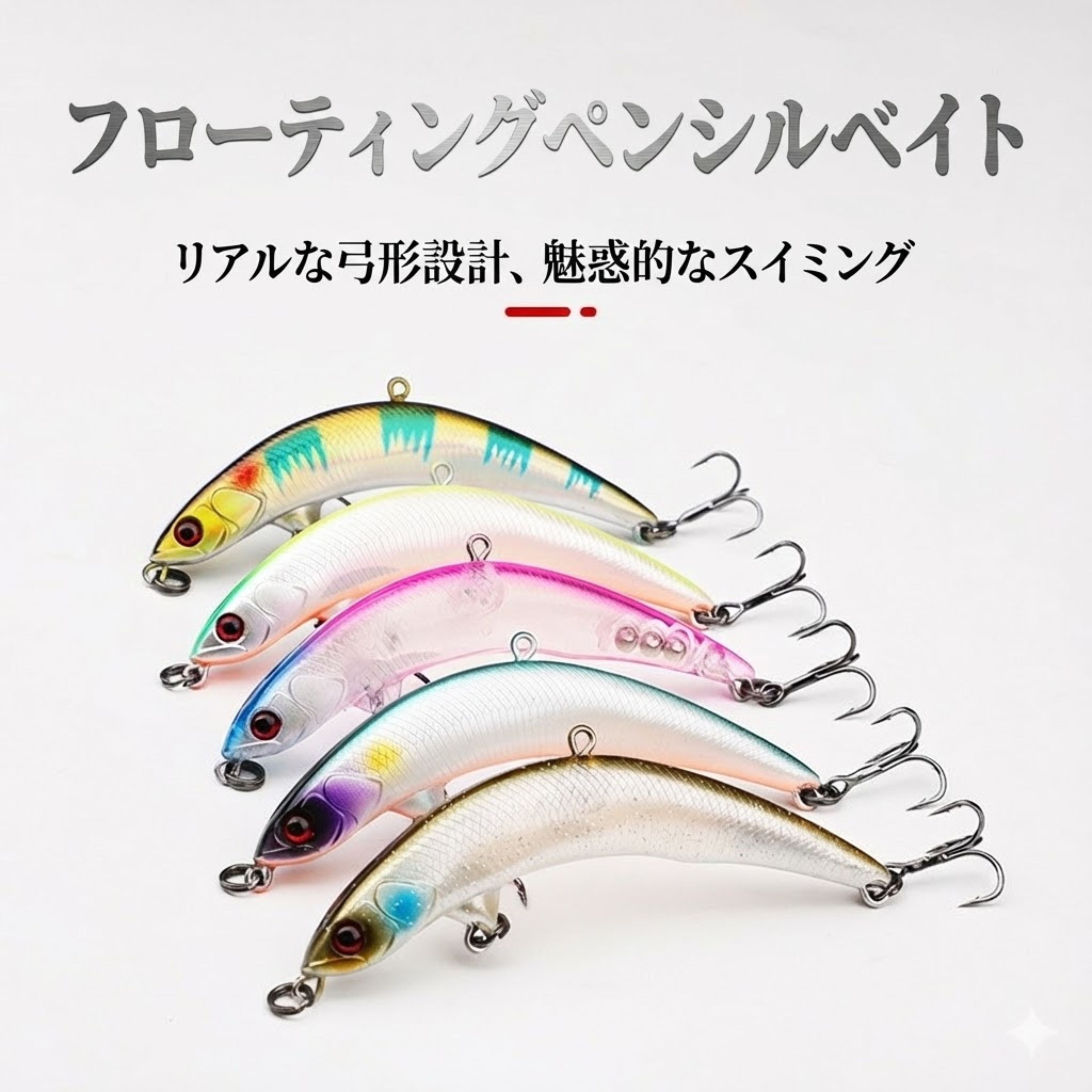 ꕤ︎︎ シンキングペンシルベイト 18g 遠投げハードベイト ルアー 釣り シーバス ルアー セット シンキングペンシル 80mm 17.5g ヒラメ 青物