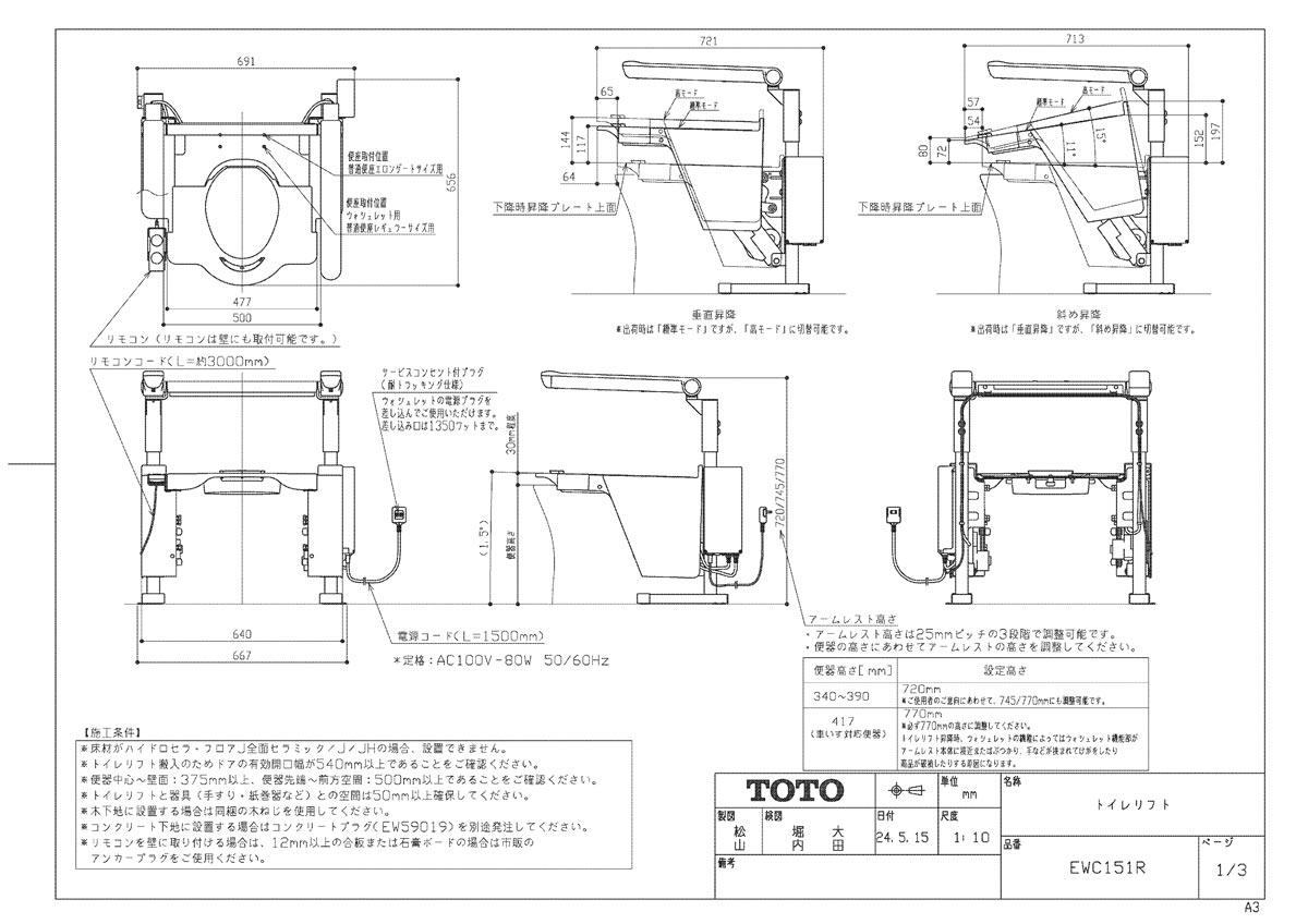 ��EWC151R�� ��TKF�� TOTO �ȥ����ե� �ئ�0