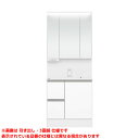 【XGQC75C3S△KZM XGQC75D5KJD□】 《TKF》 パナソニック Cライン スタンダード 750mm 両開き マルチシングルレバー洗面 スゴピカ 木製3面鏡 照明なし ωκ0