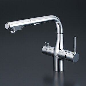 【KM6121EC】 《TKF》 KVK 浄水器専用シングルレバー式シャワー付混合栓(eレバー)(水栓本体のみ) ωζ0