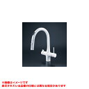 【KM6091DSCECM4】 《TKF》 KVK ビルトイン浄水器用シングルシャワー付混合栓(センサー付)(eレバー) 電池 マットホワイト ωζ0