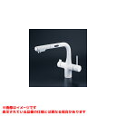 【KM6131ECM4】 《TKF》 KVK ビルトイン浄水器用シングルシャワー付混合栓(センサー付)(eレバー) マットホワイト ωζ0