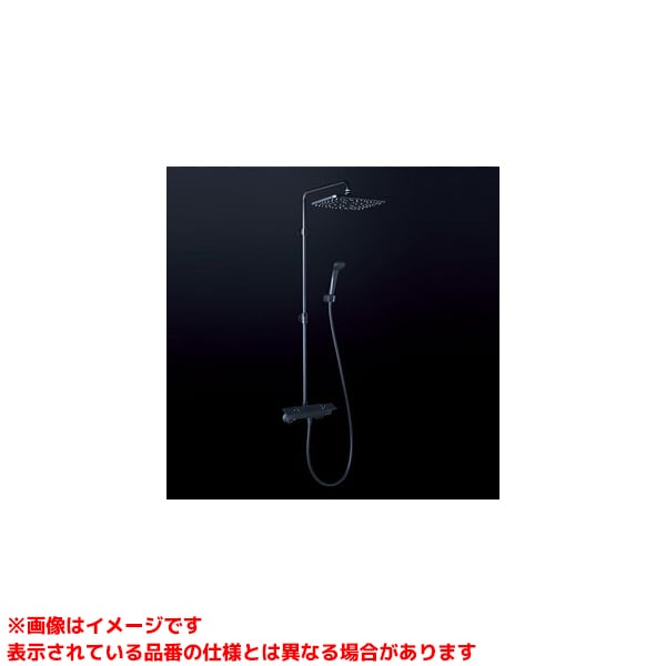 【KF3060MB】 《TKF》 KVK オーバーヘッドシャワー付サーモ(角型) マットブラック ωζ0