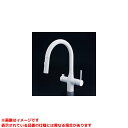 【KM6081SCVECM4】 《TKF》 KVK 浄水器付シングルレバー式シャワー付混合栓(eレバー・回転規制)マットホワイト ωζ0