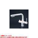 【KM6121SCECM4】 《TKF》 KVK 浄水器付シングルレバー式シャワー付混合栓(eレバー)マットホワイト ωζ0