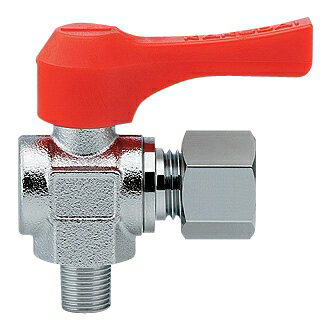 【651-956-3/8X10.0】 《TKF》 カクダイ アングル型ミニチュアボールバルブ ωσ0