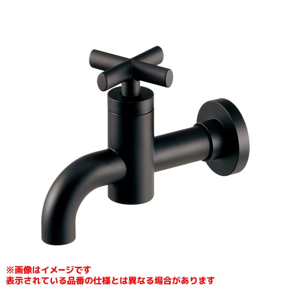 【702-210-MD】 《TKF》 カクダイ 横水栓 マットブラック ωσ0