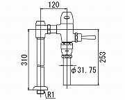 【CF-510BU】 《TKF》 リクシル 一般用フラッシュバルブ (節水形) ωη0...