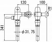 【CF-5110U】 《TKF》 リクシル 一般用フラッシュバルブ (節水形) ωη0