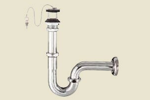 【LF-4PAL】 《TKF》 リクシル 洗面器・手洗器用セット金具 排水金具 排水金具（呼び径32mm） ゴム栓式壁排水Pトラップ ωη0