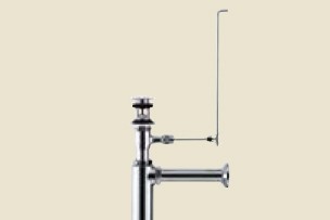 【LF-706PAC】 《TKF》 リクシル 洗面器・手洗器用セット金具 排水金具 ポップアップ式排水金具（呼び径32mm） 壁排水ボトルトラップ（排水口カバー付） ωη0