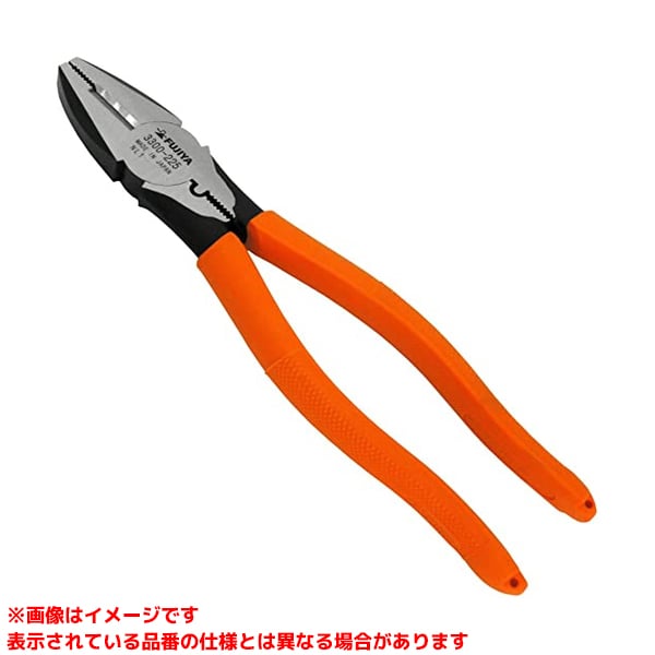 【3300-225 (127310)】 《TKF》 フジ矢 電工職人ペンチ複合樹脂グリップ(圧着付) ωο0