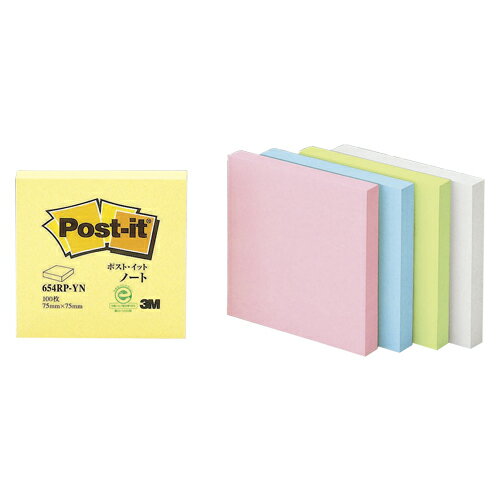 【654RP-BN 《31465》】 《TKF》 スリーエム ポストイット再生紙ノート ブルー ωυ2