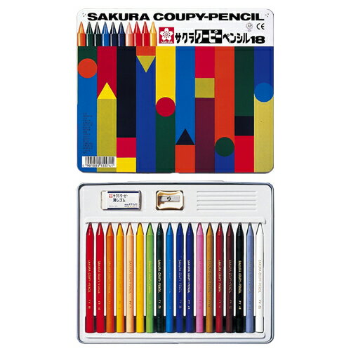 【FY18 《7450》】 《TKF》 サクラクレパス クーピーペンシル18色(缶入り) ωυ2