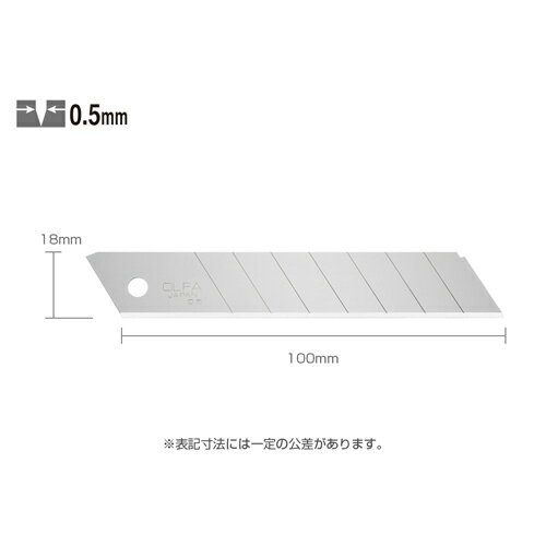 ●品名：レフティ替刃（大）　左手用 ●適合品番：163B ●材質：合金工具鋼