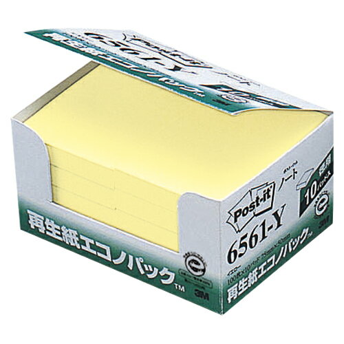 【6561-Y 《31405》】 《TKF》 スリーエム ポストイット再生紙エコノパック イエロー ωυ2