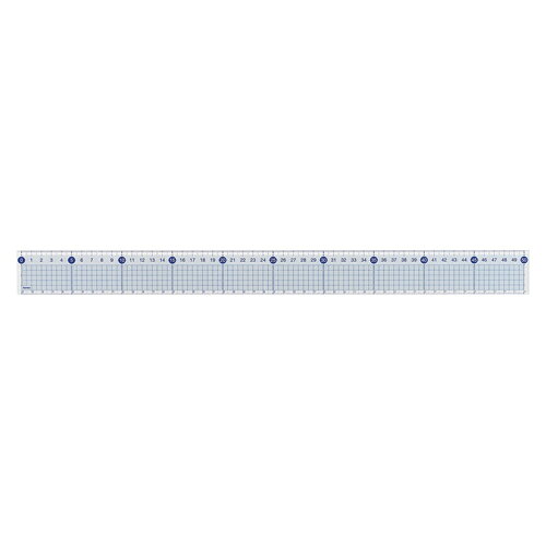 ●目盛：50cm ●サイズ：縦45×横510×厚3mm ●材質：ペットボトル再生樹脂