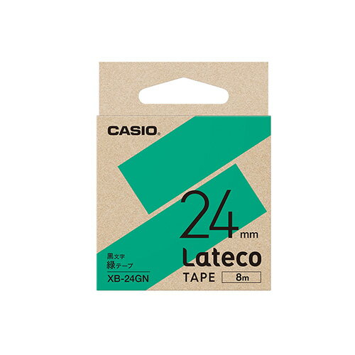【XB-24GN 《36756》】 《TKF》 カシオ ラテコテープ 緑に黒文字24mm ωυ2 【XB-24GN 《36756》】 《TKF》 カシオ ラテコテープ 緑に黒文字24mm ωυ2