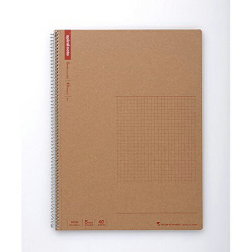 ●中紙枚数：40枚 ●罫種類：5mm方眼 ●外寸：縦297×横224mm ●材質：表紙＝クラフトボール，中紙＝筆記用紙 ●ミシン目入