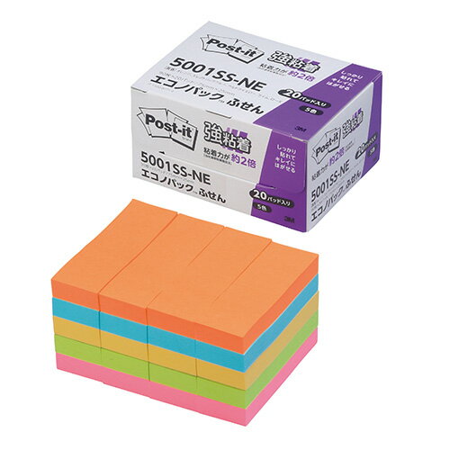 【5001SS-NE 《71284》】 《TKF》 スリーエム ポストイット強粘着エコノパック混色 ωυ2