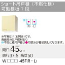 【WTAT/TAY/T4B-45FR】 《TKF》 クリナップ さくら ショート吊戸棚(不燃仕様) Rタイプ 間口45cm 高さ50cm ωγ0