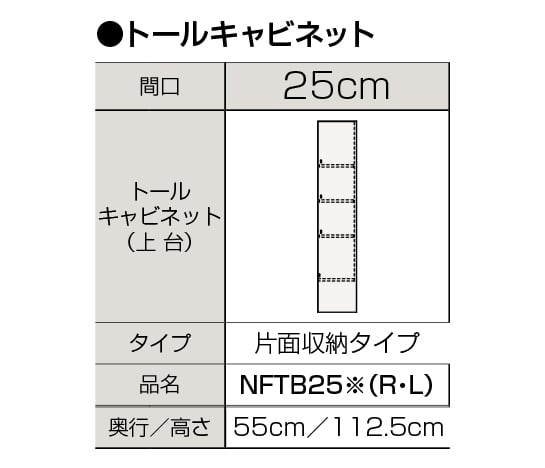 Rakuten - 【NFTB25※(R/L)】 《TKF》 クリナップ 洗面化粧台 ファンシオ トールキャビネット上台 片面 間口250mm ωγ1