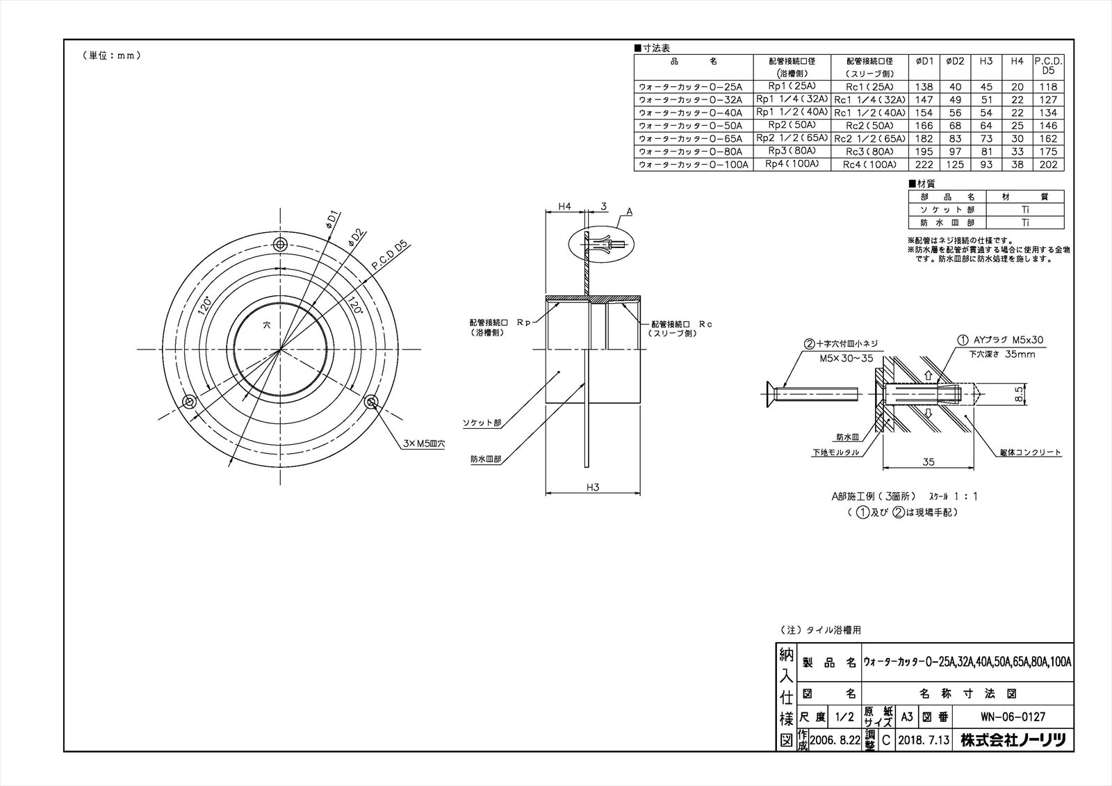 【ウォーターカッターO-32A】 《TKF》 ノーリツ 業用部材 ωα0