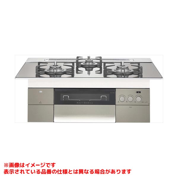 【N3S18PWASKSTEC】 《TKF》 ノーリツ ビルトインコンロ プログレ100V 75cm プラチナシルバーガラストップ ホーローごとく ωα0