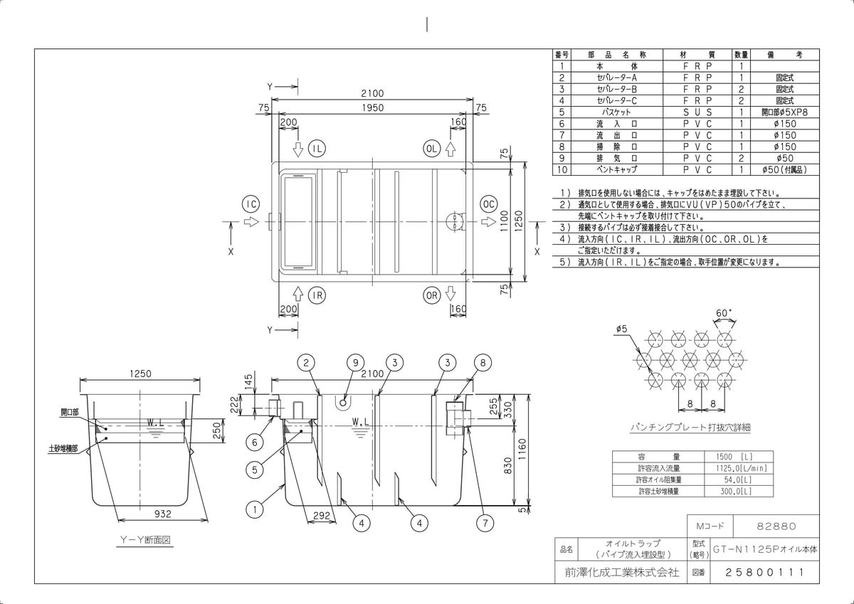 【GT-N1125P オイル T-2SUS蓋付...の紹介画像2