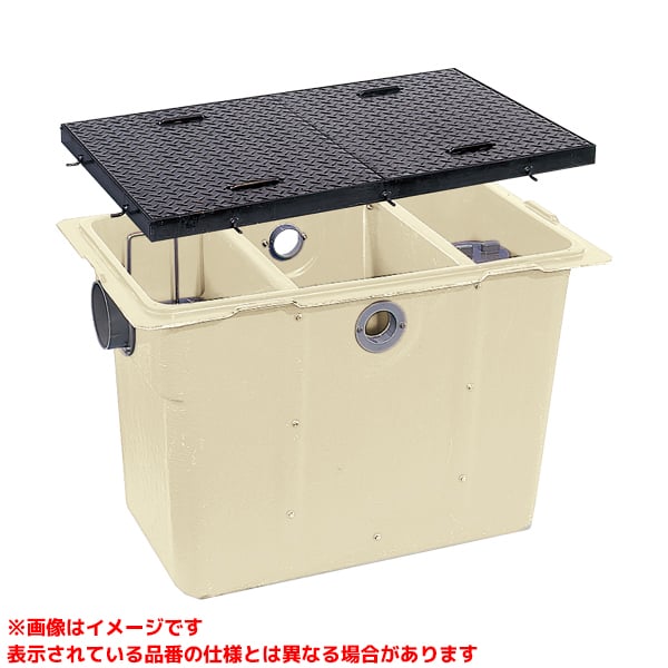 【GT-N37P T-6SUS蓋付】 《TKF》 マエザワ グリーストラップ FRP製グリーストラップ パイプ流入埋設型 GT-NP ωε1