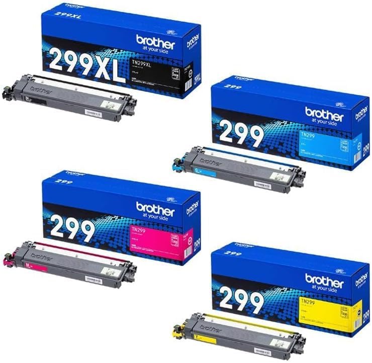 Rakuten - 【純正品 4色セット】ブラザー トナーカートリッジ TN299XLBK(大容量 ブラック) ＋ TN299C/M/Y (標準容量 シアン/マゼンタ/イエロー) 対応機種：HL-L3240CDW / MFC-L3780CDW