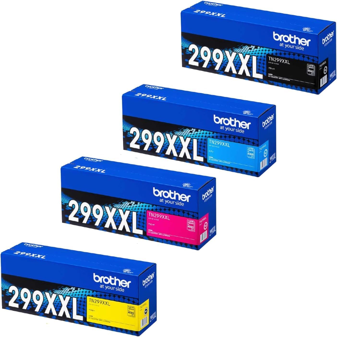 Rakuten - 【純正品 4色セット】ブラザー トナーカートリッジ TN299XXL(超大容量) BK/C/M/Y (ブラック/シアン/マゼンタ/イエロー) 対応機種：HL-L3240CDW / MFC-L3780CDW